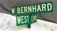 2 Road Street Crossing Signs West End / W Bernhard