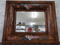Handpainted and Carved Mirror