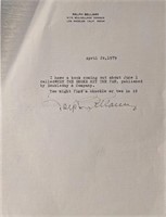 Pretty Women Ralph Bellamy signed letter