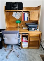 Oak Office Desk with Chair