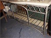 Contemporary wire decorated console table with