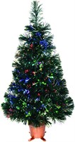 32 Pre-lit Fiber Optic Xmas Tree (Green)