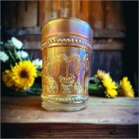 Two Northwood Marigold Carnival Glass Tumblers