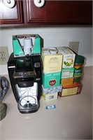 KUERIG single cup brewer, k cups and tea bags K