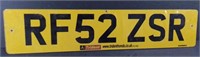 European License Plate-Plastic