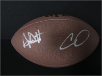 DAK PRESCOTT CEEDEE LAMB SIGNED FOOTBALL COA