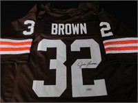 BROWNS JIM BROWN SIGNED JERSEY HERITAGE COA