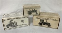 3 JD Froelich GP,4955  Pewter Tractors in boxes