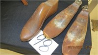 3 vintage wooden shoes