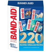 220-Pk Band-aid Adhesive Bandages Assorted Sizes