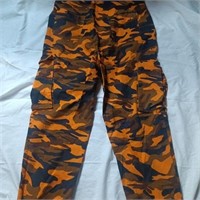 Women Pants Orange Camo Camouflage Medium