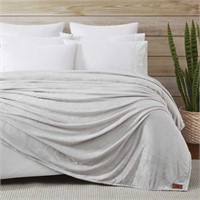 FRYE Plush Blanket Queen - Grey