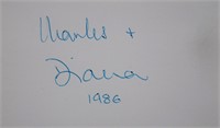 Princess Diana and Prince Charles signature slip
