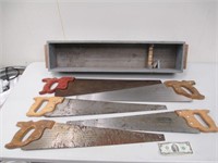 Local P/U Only 5 Vintage Hand Saws w/ Box/Case
