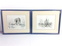 Pair of BRKO Paris Tinted Prints