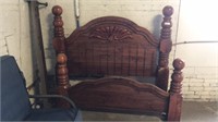 Full/Queen heavy wood bed frame