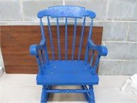 Wooden Painted Child's Rocking Chair