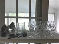 WIne glasses, decanters and more