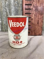Vedol oil can  1 quart-empty