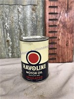 Havoline motor oil can - empty 1 quart