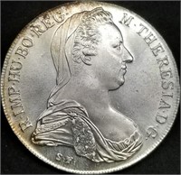 1780-X Maria Theresa Silver Thaler Dollar Restrike