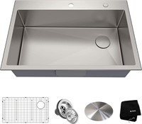 KRAUS 2-Hole Stainless Steel Kitchen Sink