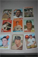 1958-69 NY Yankees Topps Baseball Cards, lot of 9