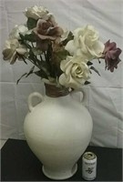 Pier1 Vase W/ Faux Flower Decor -Repair To Handle