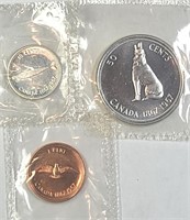 1967 PL Canada Coins in Mint Plastic Wrap