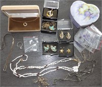 Jewelry Lot w/ Heart Box