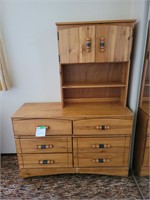 Double Dresser with Hutch