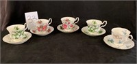 5 Royal Albert tea cups