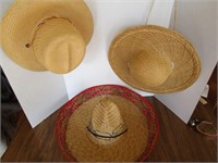Straw hat selection; His / Hers & Sombrero