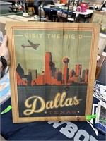 VISIT THE BIG D DALLAS TX HANDMADE SIGN