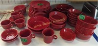 Red Fiesta Dishes, Bowls, Oval Serving Platter,