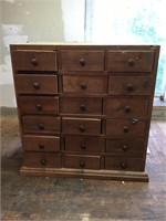 Wood drawer parts cabinet
