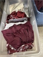 2 BINS OF MISC TEXAS A&M CLOTHES