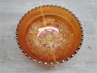 Windmill Marigold Carnival Glass Bowl