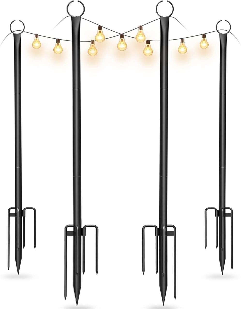 aneeway String Light Poles for Outside  8.9ft
