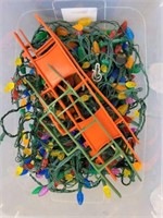 TOTE OF ASSORTED CHRISTMAS LIGHTS