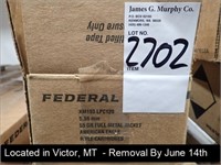 CASE OF (600) ROUNDS OF FEDERAL AMERICAN EAGLE XM