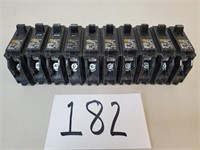 10 Square D 15 Amp 1-Pole Circuit Breaker