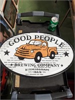 Metal Good People Brewing Co Sign