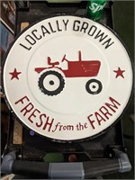 Metal Locally Grown Farm Sign