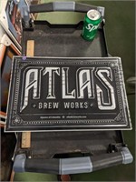 Metal Atlas Brew Works Sign