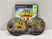 LOT OF 2 PS2 GAMES - PAC-MAN WORLD 2, PAC-MAN