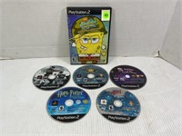 LOT OF 6 ASSORTED PS2 GAMES - SPONGEBOB BATTLE