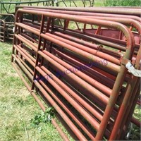 3- 10FT PIPE GATES-BID X3- SLIGHT BENT PIPE