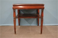 Stickley Leather Top End Table