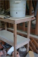Outdoor Worktable with Contents